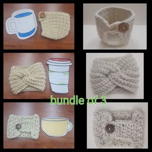 Crochet Cozies. Bundle of 3. You pick color(s)